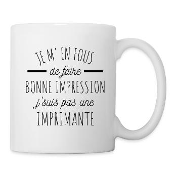 T shirt bonne impression imprimante humour cadeau. - Mug blanc - blanc - Droite