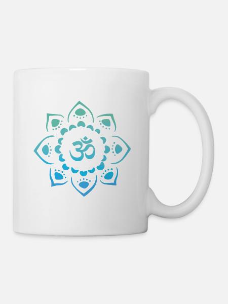 Om mandala, beautiful mandala - Mug - white