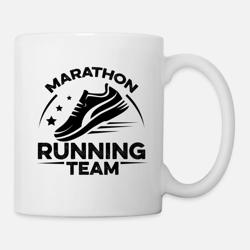marathon running team - Tasse - Weiß