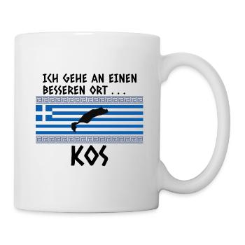 Kos Spruch Griechenland Urlaub - Tasse - Weiß - Rechts