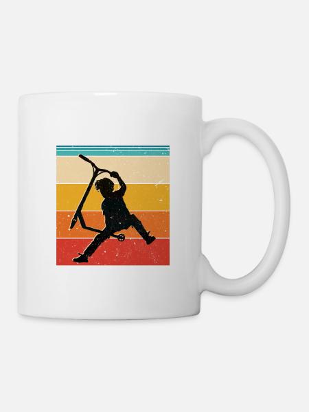 trottinette freestyle - Mug blanc - blanc