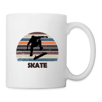Skateboard Freestyle - Mug - white - Right