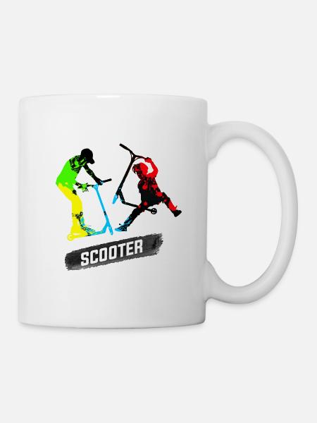 trottinette freestyle - Mug blanc - blanc
