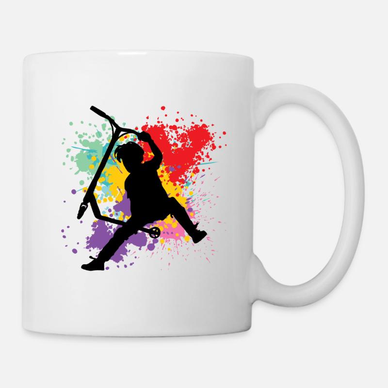 trottinette freestyle - Mug blanc - blanc