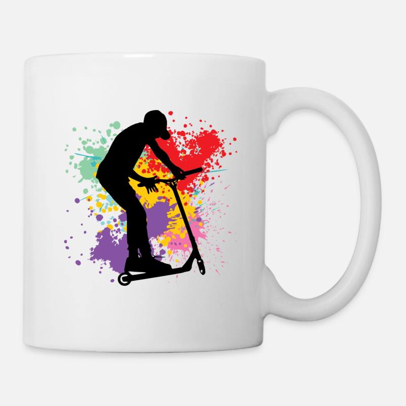 trottinette freestyle - Mug blanc - blanc