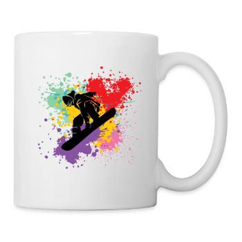 Snowboard - Tasse - Weiß - Rechts