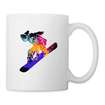 Snowboard - Tasse - Weiß - Rechts