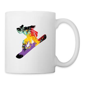 Snowboard - Tasse - Weiß - Rechts