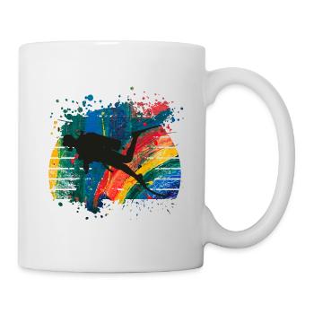 Taucher - Tasse - Weiß - Rechts