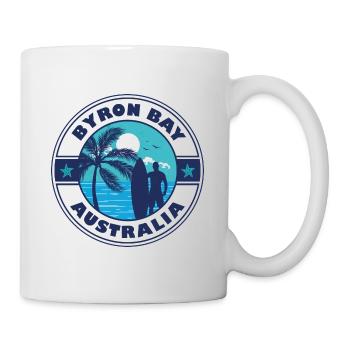 Byron Bay Australien Sommer Surfen Design - Tasse - Weiß - Rechts