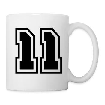 11 Zahl symbol - Tasse - Weiß - Rechts