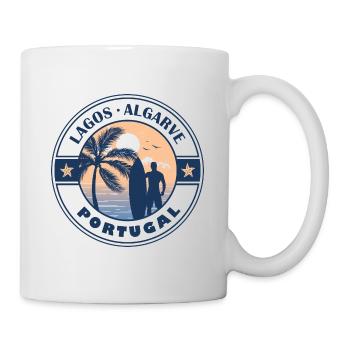 Lagos Algarve Portugal Sommer Surfen Design - Tasse - Weiß - Rechts