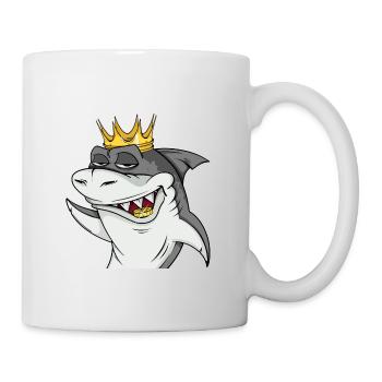 Cooler Hai mit Krone #4 Cool Sharks - Tasse - Weiß - Rechts