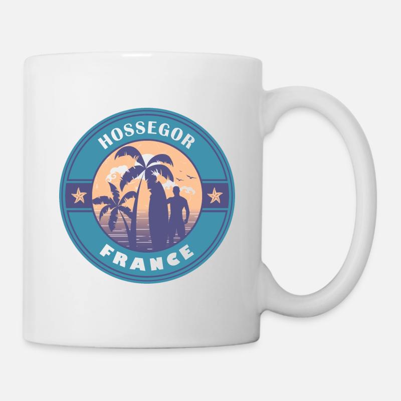 Hossegor Frankreich Sommer Surf Design - Tasse - Weiß