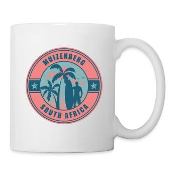 Muizenberg Südafrika Sommer Surf Design - Tasse - Weiß - Rechts