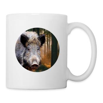 Hunting Hunter Wild Boar DEer Hunting - Mug - white - Right