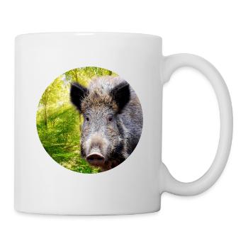 Hunting Hunter Wild Boar DEer Hunting - Mug - white - Right