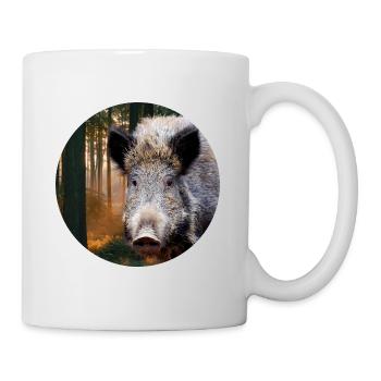 Hunting Hunter Wild Boar DEer Hunting - Mug - white - Right