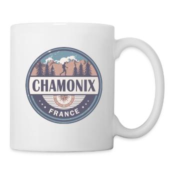 Chamonix Mont Blanc France Alps Vintage Hiking - Mug - white - Right