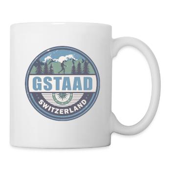 Gstaad Schweiz Schweizer Alpen Vintage Wandern - Tasse - Weiß - Rechts