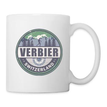 Verbier Schweiz Schweizer Alpen Vintage Wandern - Tasse - Weiß - Rechts