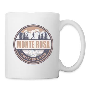 Monte Rosa Schweiz Schweizer Alpen Vintage Wandern - Tasse - Weiß - Rechts