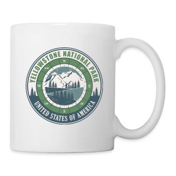 Parc national de Yellowstone Randonnée aux États-Unis - Mug blanc - blanc - Droite