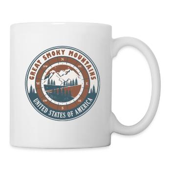 Great Smoky Mountains United States Vintage Hiking - Mug - white - Right