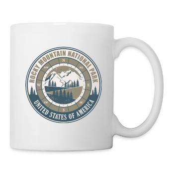 Rocky Mountain National Park US Vintage Hiking - Mug - white - Right