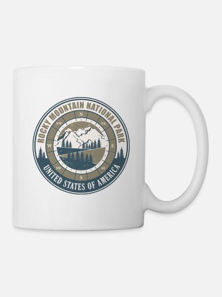 Rocky Mountain Nationalpark US Vintage Wandern - Tasse - Weiß
