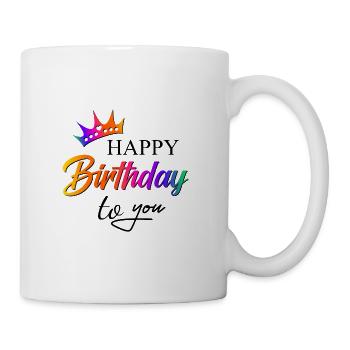 Happy birthday 2021 5 - Tasse - Weiß - Rechts