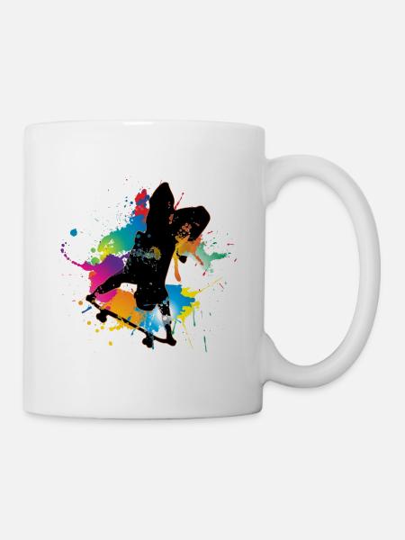 Skateboard Freestyle - Mug blanc - blanc