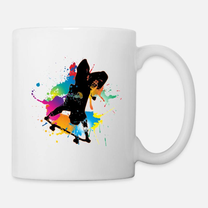 Skateboard Freestyle - Mug blanc - blanc