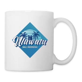 Uluwatu Bali Indonesien Retro 80er Sommer Surf - Tasse - Weiß - Rechts