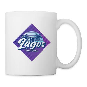 Lagos Algarve Portugal Retro 80er Sommer Surf Desig - Tasse - Weiß - Rechts