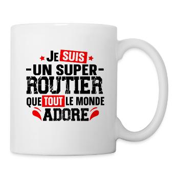 Routier Chauffeur Livreur Métier Camion Citations - Mug blanc - blanc - Droite