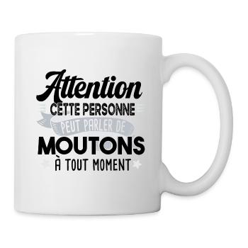 Mouton mouton brebis campagne ferme cadeau humour - Mug blanc - blanc - Droite