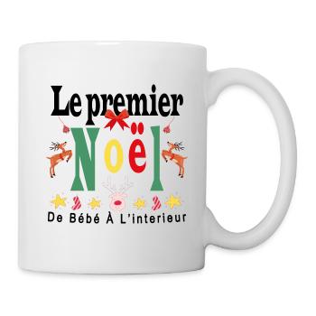 Le Premier Noël De Bébé À L’interieur Future Femme - Mug blanc - blanc - Droite