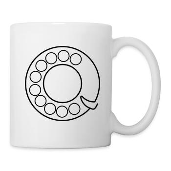 Retro Generation Wählscheibe Boomer Telefon - Tasse - Weiß - Rechts