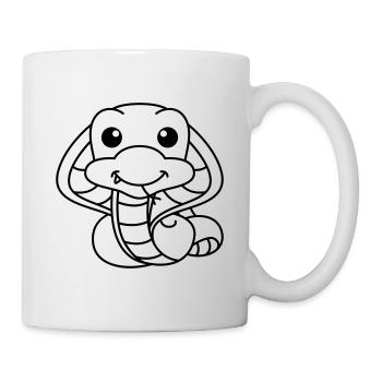 Snake Cobra Comic Animal - Mug - white - Right