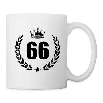 66 Couronne numérique - Mug blanc - blanc - Droite