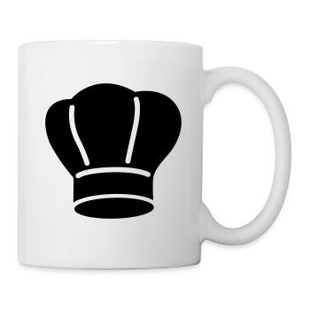 Symbole du chapeau de chef - Mug blanc - blanc - Droite
