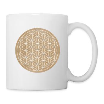 SYMBOL - BLUME des LEBENS - positive ENERGIE - Tasse - Weiß - Rechts