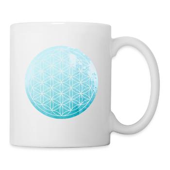 SYMBOL - BLUME des LEBENS - positive ENERGIE - Tasse - Weiß - Rechts
