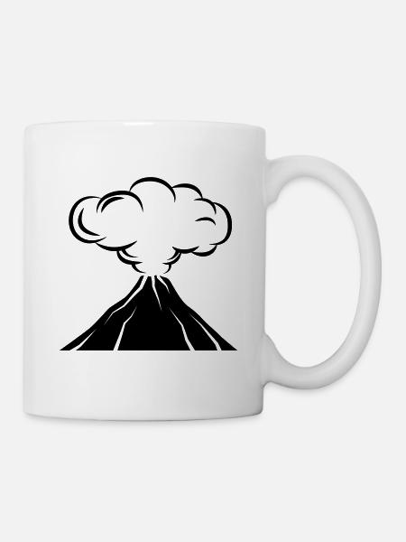 Vulkan icon symbol - Tasse - Weiß