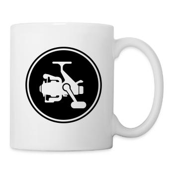 Fishing reel symbol icon - Mug - white - Right