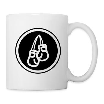 Symbole des gants de boxe - Mug blanc - blanc - Droite