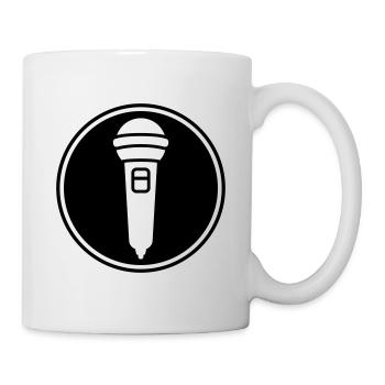 Icône du microphone - Mug blanc - blanc - Droite