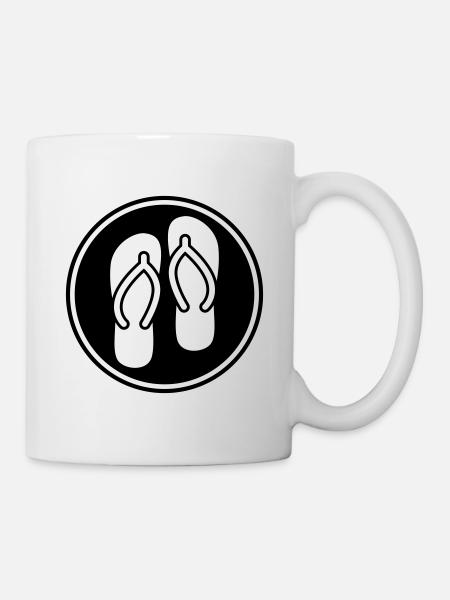 Icône Tongs - Mug blanc - blanc