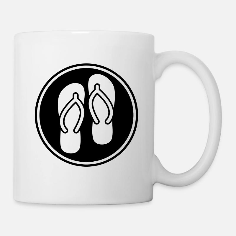 Icône Tongs - Mug blanc - blanc